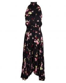 Renzo Floral Pleated Midi Dress at Intermix