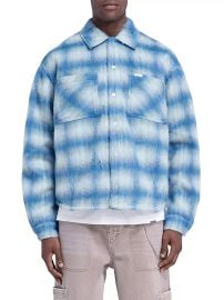 Represent Textured Check Overshirt at Saks Fifth Avenue