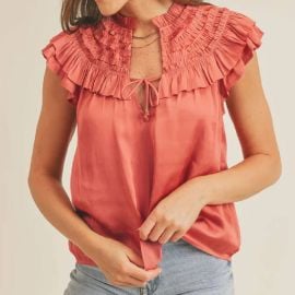 Reset Ruffle Shoulder Top - Teskeys at Teskeys