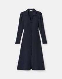 Responsible Finesse Crepe Button Midi Dress Lafayette 148 New York at Lafayette 148 New York