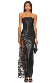 Retha Faux Leather Lace Maxi Dress at Revolve