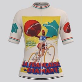 Retro La Francaise Diamant Womenx27s Cycling Jersey Freestylecyclingcom at Freestyle Cycling
