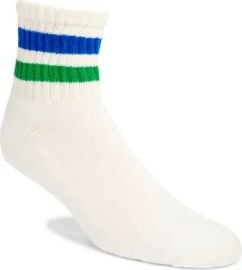 Retro Stripe Quarter Socks at Nordstrom