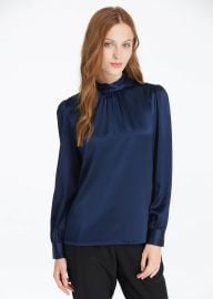 Retro Style Silk Blouse at Lily Silk