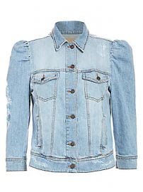 Retrof  te - Ada Puff-Sleeve Denim Jacket at Saks Fifth Avenue