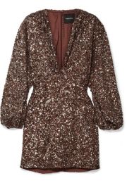 Retrof  te - Aubrielle sequined chiffon mini dress at Net A Porter