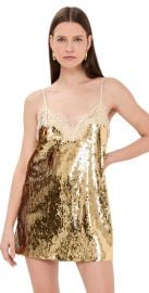 Retrofête Olive Sequin Dress Gold S at Shopbop