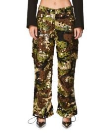 Retrofete Alexia Cotton Sequin Cargo Pants Bloomingdales at Bloomingdales