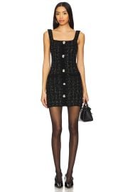 Retrofete Amanda Tweed Dress In Black Silver at Revolve