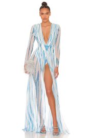 Retrofete Angela Dress In Blue Zebra at Revolve