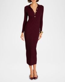 Retrofete Buffy Sparkly Knit Long-Sleeve Midi Dress at Neiman Marcus