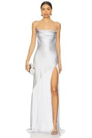 Retrofete Emery Embellished Silk Dress In Dove at Revolve