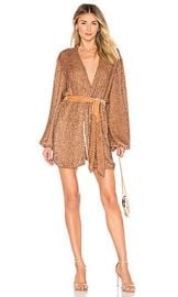 Retrofete Gabrielle Robe Dress In Bronze at Revolve