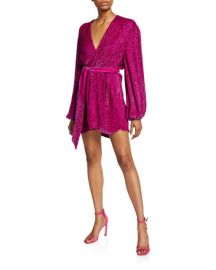 Retrofete Gabrielle Sequined Wrap Dress at Neiman Marcus