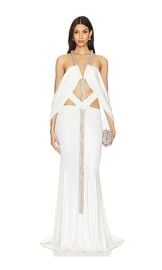 Retrofete Gaia Dress In White Gold at Revolve