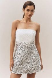 Retrofete Katalina Strapless Ombre Sequin Mini Dress at Anthropologie