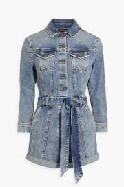 Retrofete Kerry belted denim playsuit at The Outnet