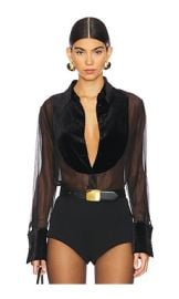 Retrofete Liana Blouse In Black at Revolve