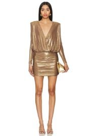 Retrofete Marilyn Dress In Bronze Gold at Revolve