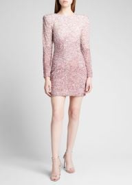 Retrofete Nikki Sequined Long-Sleeve Cocktail Dress - at Bergdorf Goodman