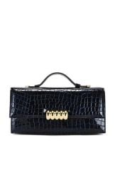 Retrofete Phoebe Clutch In Navy Croco at Revolve