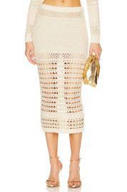 Retrofete Raya Skirt in Ivory And Gold at Revolve