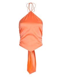 Retrofte Doris Silk Halter Tie Back Top at Intermix