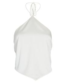 Retrofte Silk Halter Tie-Back Top at Intermix