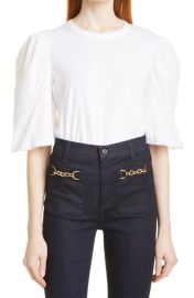 Retta Puff Sleeve Cotton Tee at Nordstrom