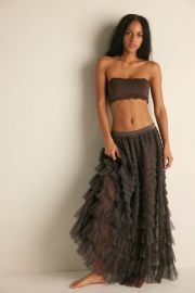 Return Of The Ruffle Maxi Slip Skirt at Free People