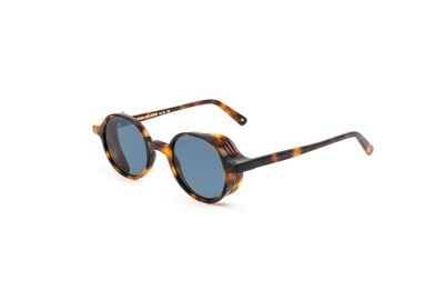 Reunion Explorer Havana Maculato 39 Flat Blue HD - LGR Eyewear at LGR