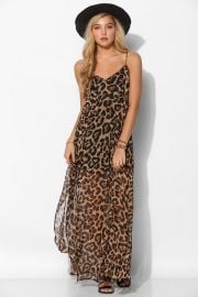 Reverse Leopard Print Maxi Dress at Urban Outfitters