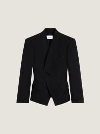 Reverse lapel jacket in wool at Givenchy