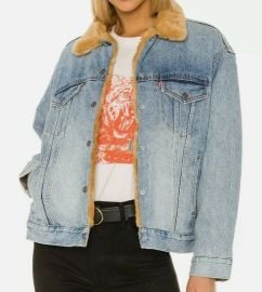 Reversible Faux Fur Denim Trucker Jacket at eBay