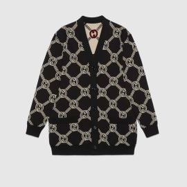 Reversible Interlocking G wool cardigan in multicolor US at Gucci