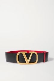 Reversible VLogo Leather Belt  at Net A Porter