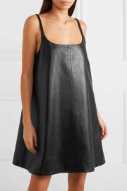 Reversible leather mini dress at Net a Porter