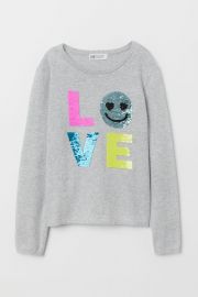 Reversible-sequin Sweater at H&M