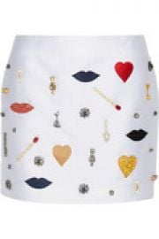 Rex embellished satin mini skirt at The Outnet