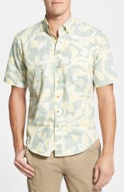 Reyn Spooner and39Shell Huntingand39 Modern Fit Wrinkle Free Short Sleeve Sport Shirt at Nordstrom