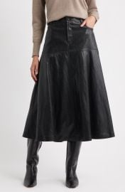 Rhea Faux Leather Midi Skirt at Nordstrom
