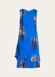 Rhetta Floral Tiered Ruffle Midi Dress at Bergdorf Goodman