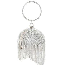 Rhinestone Ball With Fringe Evening Bag Handbags Marshalls at Marshalls