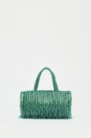 Rhinestone Fringe Bag at Zara