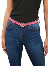 Rhinestone Heart Buckle Belt at Rainbow Shops