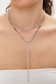 Rhinestone Lariat Layered Necklace at Forever 21