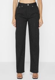 Rhinestone Mom Jeans - Black USA at Manire De Voir