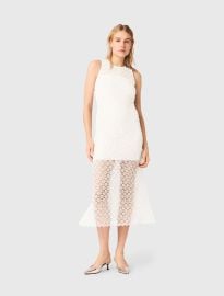 Rhinestone crochet maxi dress White For Women at Maje