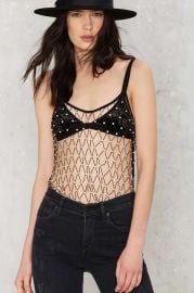 Rhinestone to Pick Net Tank at Nasty Gal