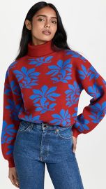 Rhode Cara wool jacquard turtleneck sweater at Shopbop